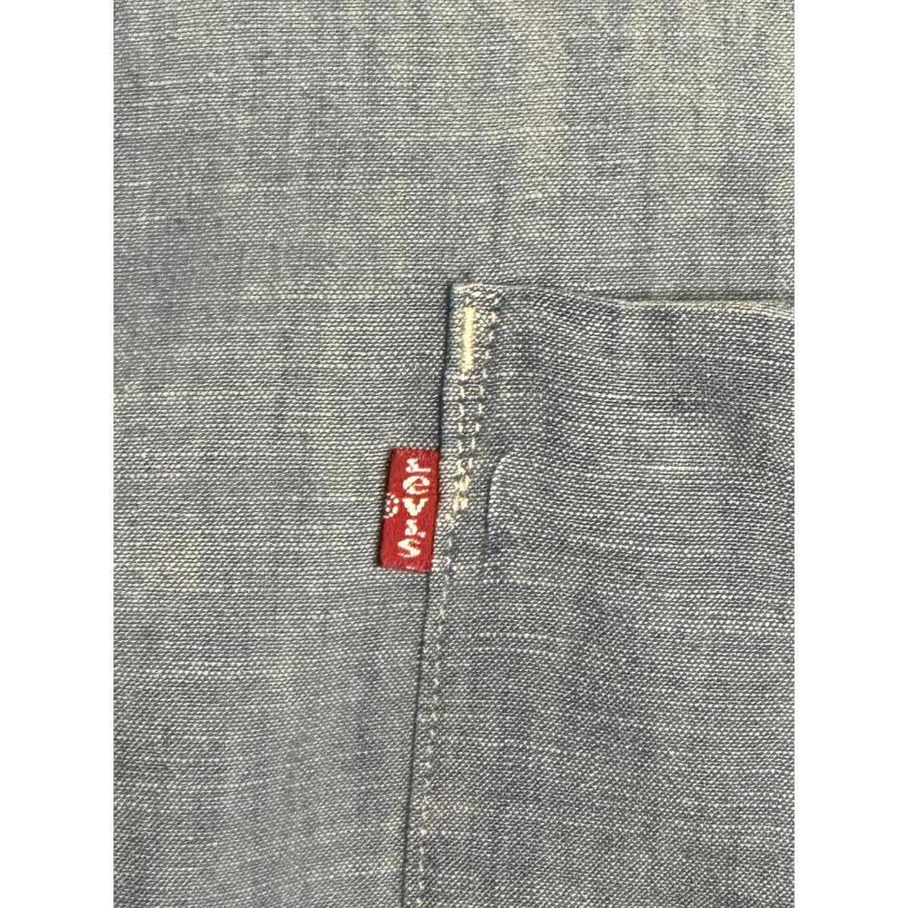 Levi's classic light blue cotton chambray Boyfriend Fit button-up shirt Size 2X - Picture 4 of 9